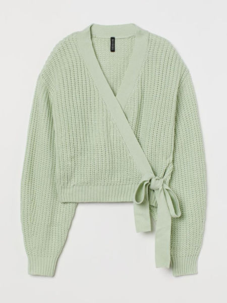 Knitted wrapover cardigan